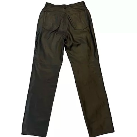 Black Leather Pants Jones New York Sport Women’s Straight Leg Size 8 - Picture 2 of 10